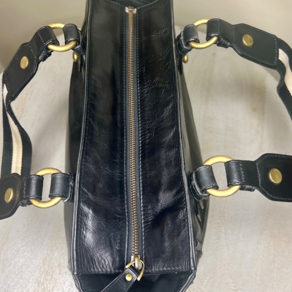 Bally Leather Trainspotting Stripe Tote Bag Unisex - Picture 8 of 13